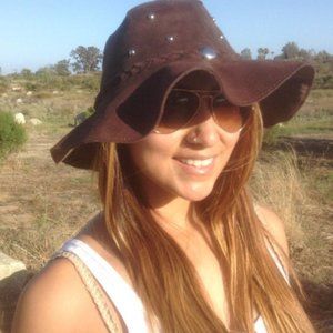 Suede Leather Hat, Floppy hat,Hippie hat